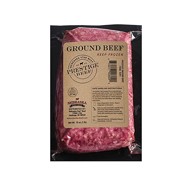 pack of uncooked ground angus beef